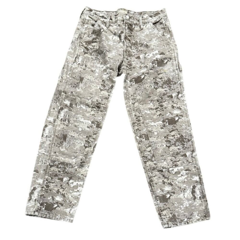 Mother Denim The Bee’s Knees Duke Utility Pants Grey Camo Carpenter Men’s 31 USA